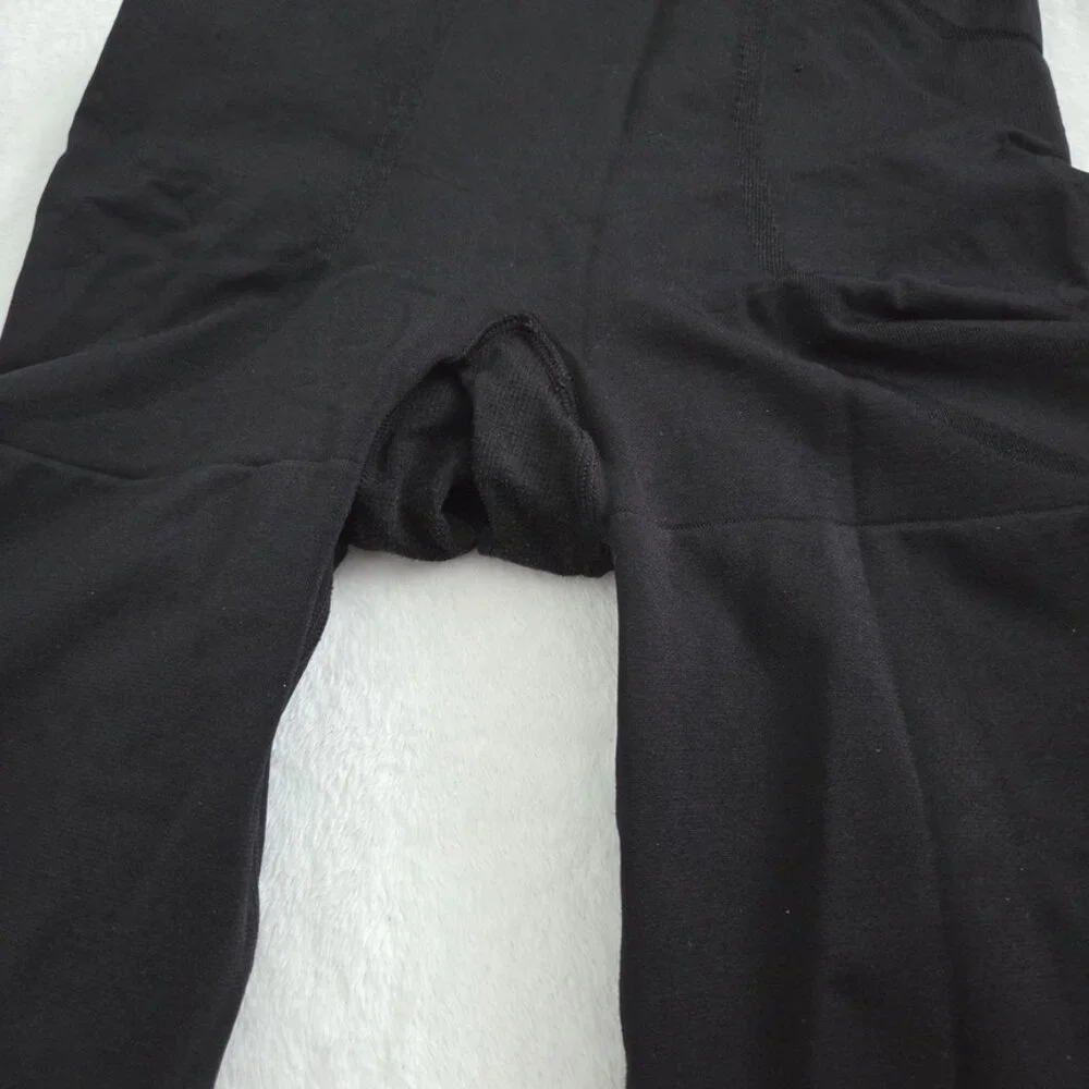 Spanx Shapewear XL Mid Thigh Shaper Slimmer & Shine High Waist Compression Black